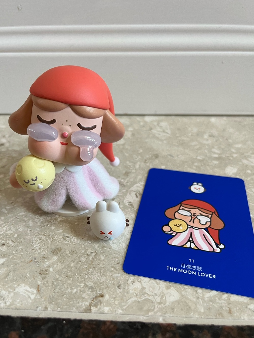 Pop mart crybaby crying to the moon figure